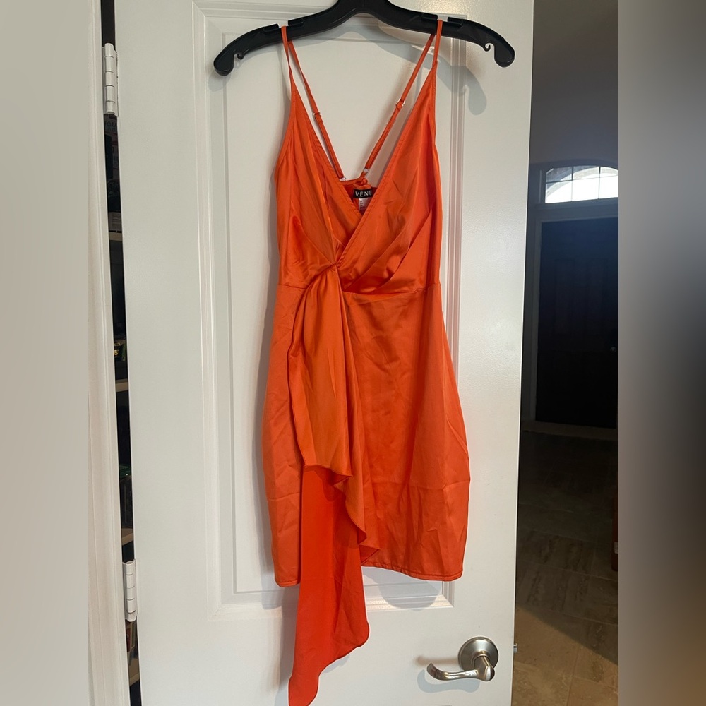 VENUS orange mini dress